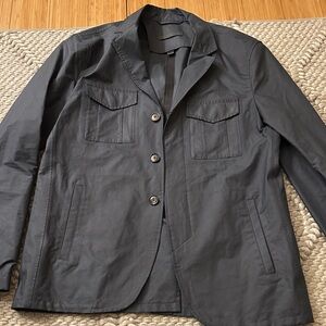 John Varvatos Charcoal Military Jacket